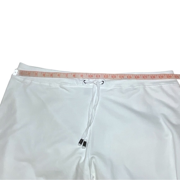 ONQUE Stretch Cotton Knit Straight Leg Pants Crochet Trim Pull On Style US Sz 2X - Picture 6 of 11